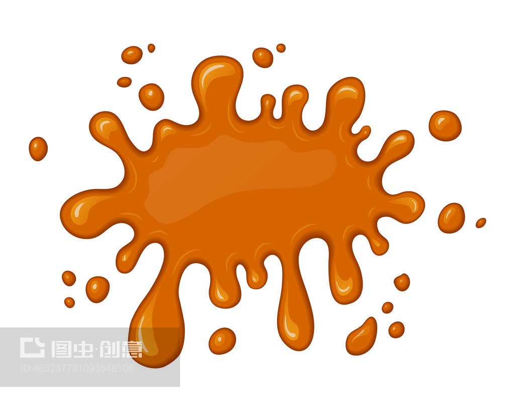 流动焦糖的矢量飞溅 休闲食品的艺术与美味